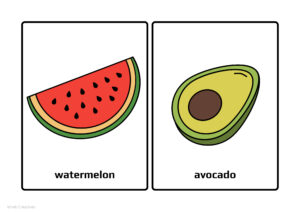 Fruits Flashcards A4-1